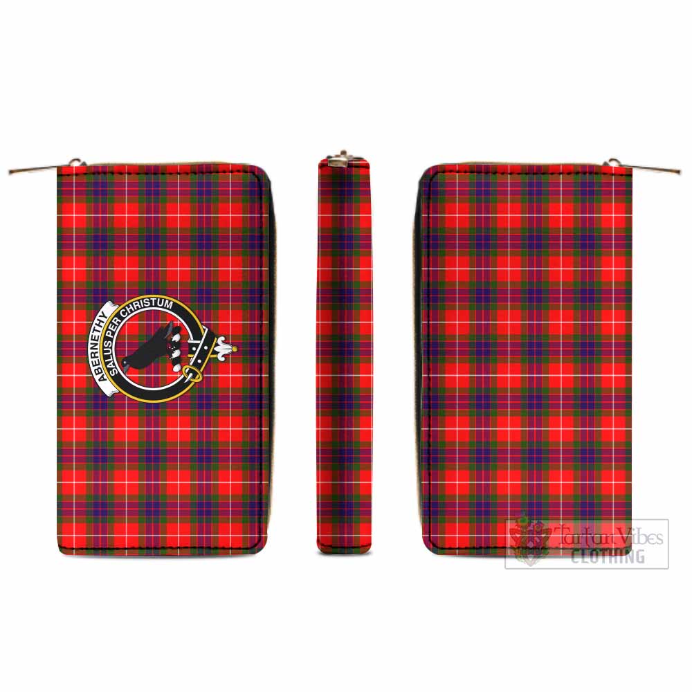 Tartan Vibes Clothing Abernethy Tartan Women's Leather Wallet with Family Crest