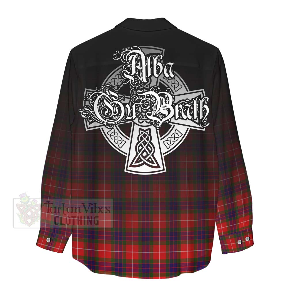 Abernethy Tartan Women's Casual Shirt Featuring Alba Gu Brath Family Crest Celtic Inspired - Tartan Vibes Clothing