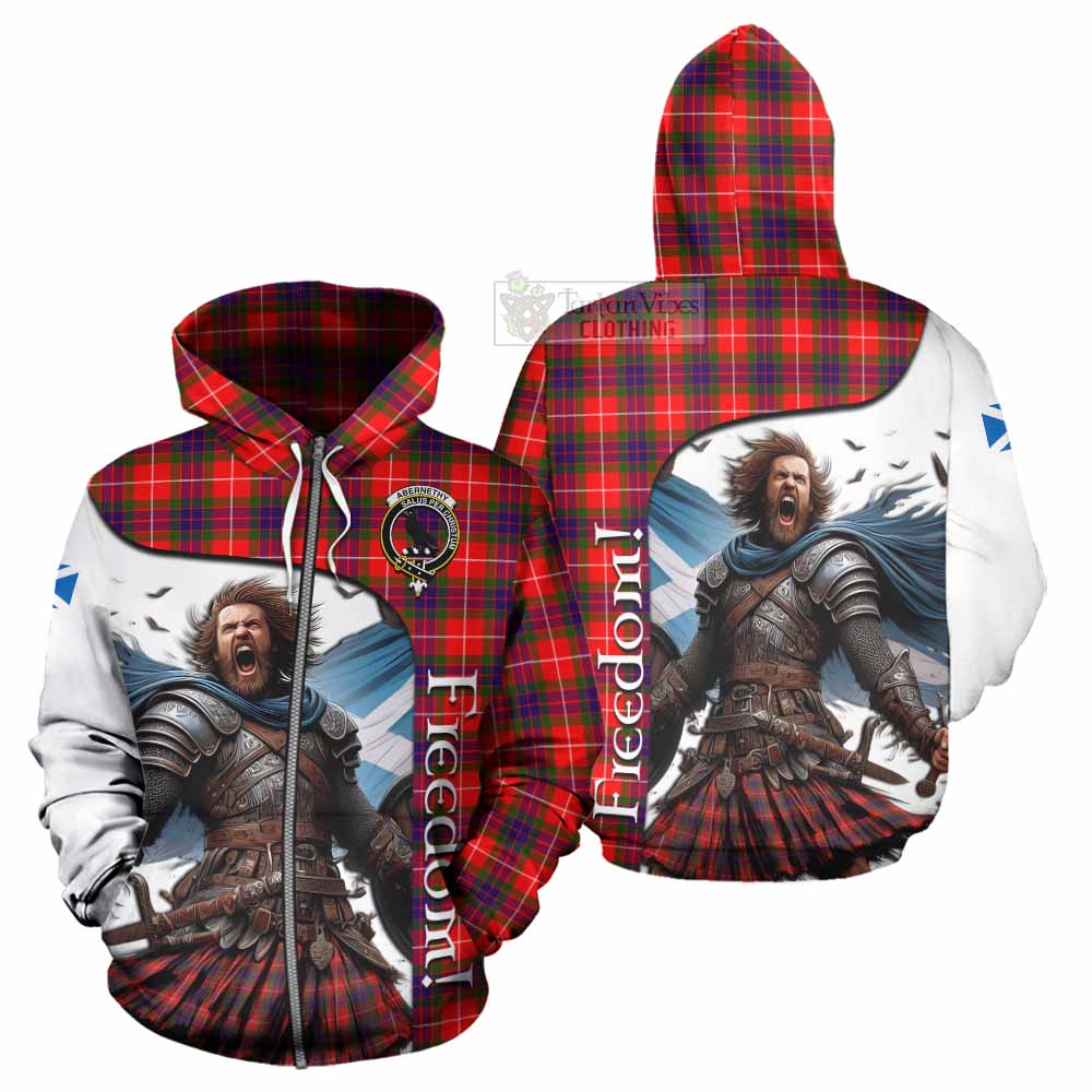 Tartan Vibes Clothing Abernethy Crest Tartan Hoodie Inspired by the Freedom of Scottish Warrior