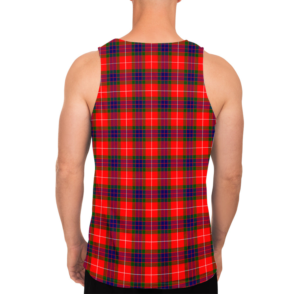Abernethy Tartan Mens Tank Top with Family Crest - Tartanvibesclothing