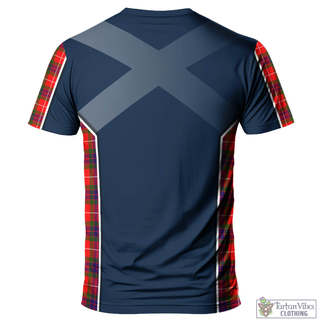 Tartan Vibes Clothing Abernethy Tartan T-Shirt with Family Crest and Lion Rampant Vibes Sport Style