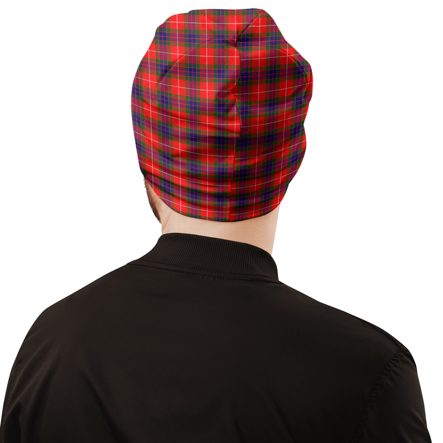 Abernethy Tartan Beanies Hat with Family Crest - Tartanvibesclothing