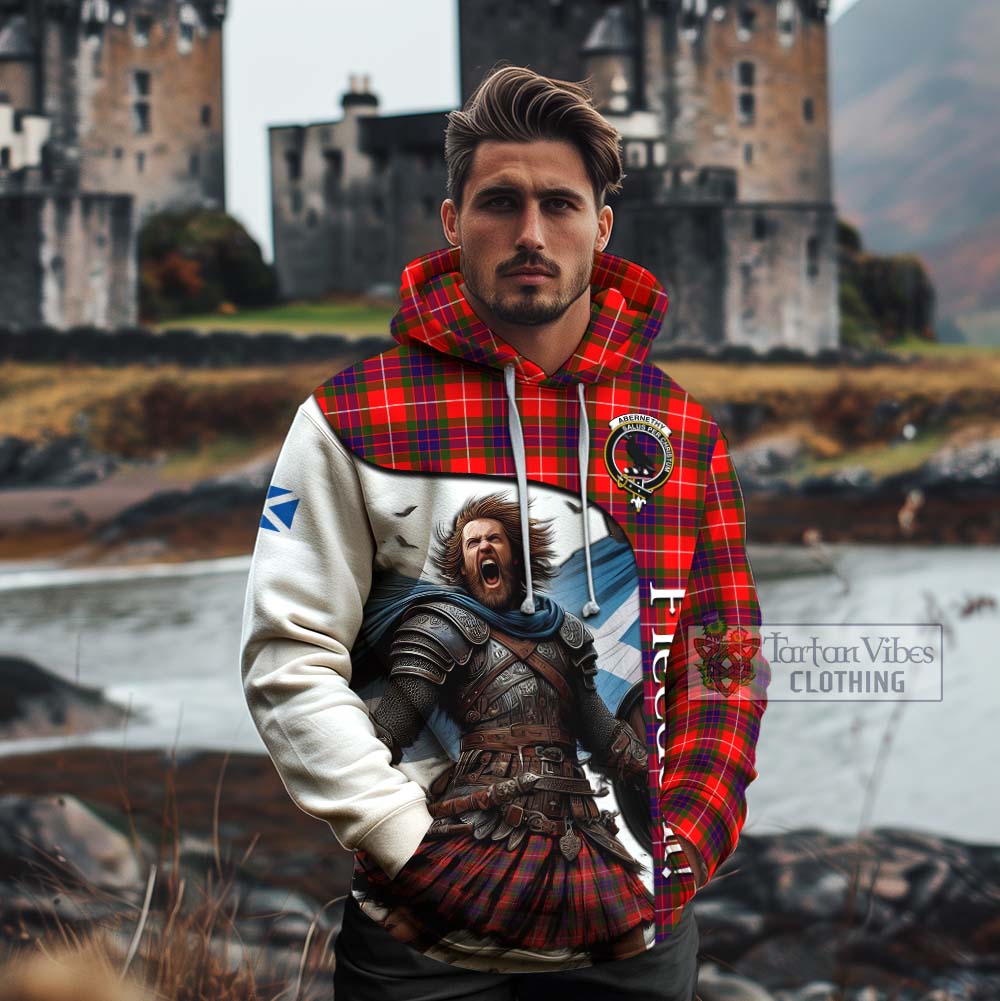 Tartan Vibes Clothing Abernethy Crest Tartan Cotton Hoodie Inspired by the Freedom of Scottish Warrior