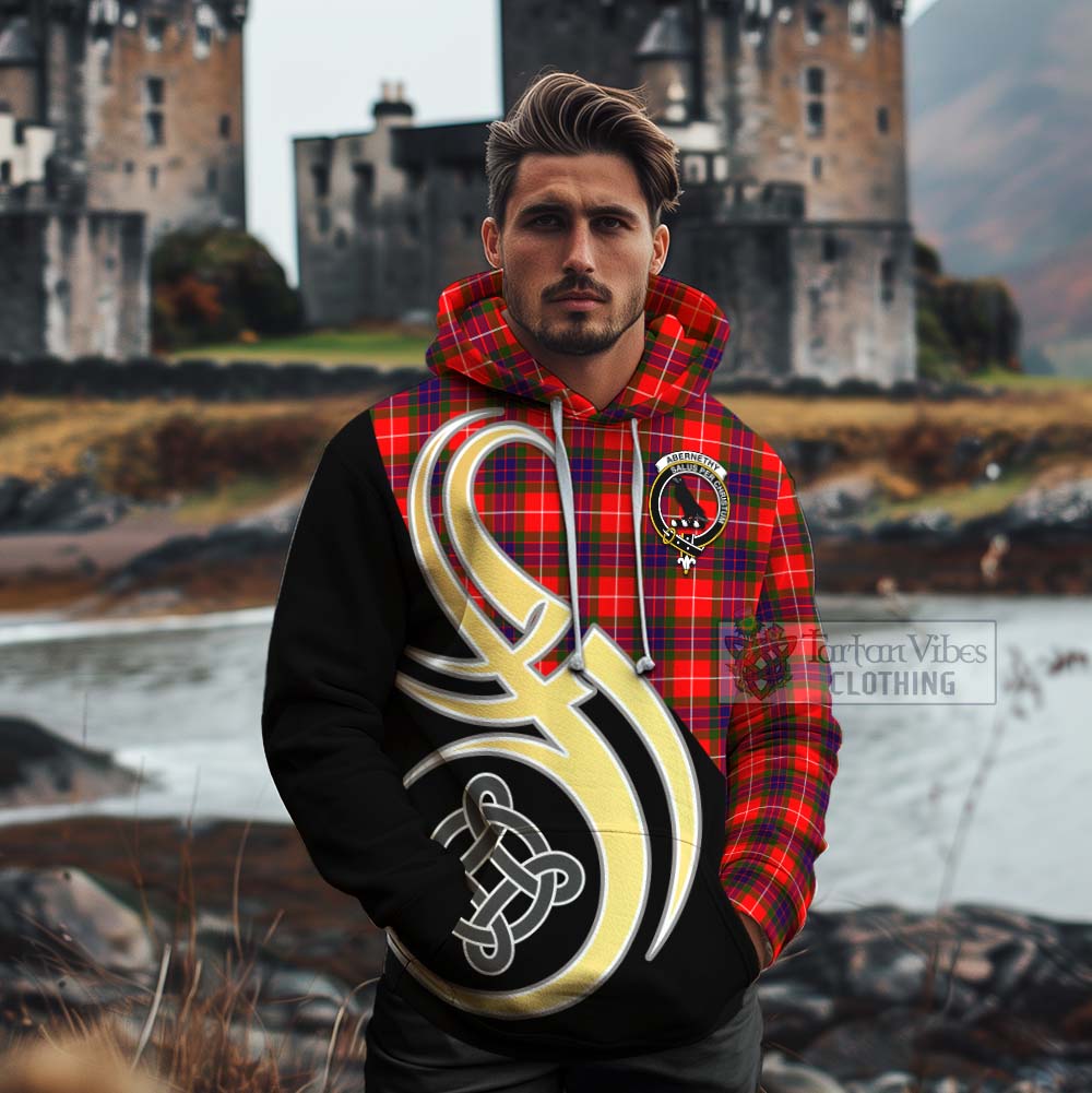 Abernethy Tartan Cotton Hoodie with Family Crest and Celtic Symbol Style - Tartan Vibes Clothing