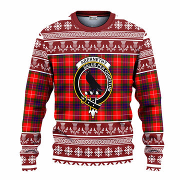Abernethy Clan Tartan Christmas Ugly Sweater with Family Crest - Tartan Vibes Clothing