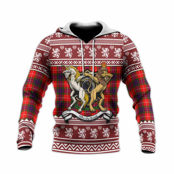 Abernethy Clan Tartan Crest Christmas Knitted Hoodie Coat of Arms Funny Style - Tartan Vibes Clothing