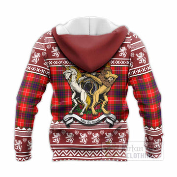 Abernethy Clan Tartan Crest Christmas Knitted Hoodie Coat of Arms Funny Style - Tartan Vibes Clothing