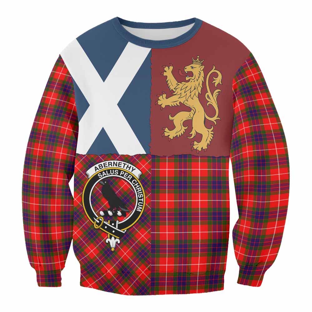 Abernethy Crest Tartan Sweatshirt with Lion Rampant Saltire Style