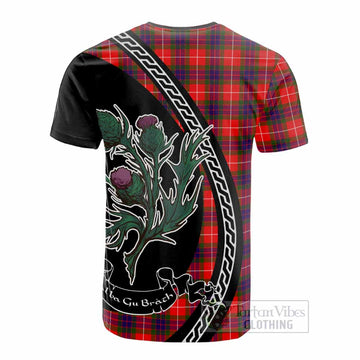 Abernethy Family Crest Tartan Cotton T-shirt Alba Thistle Inspired