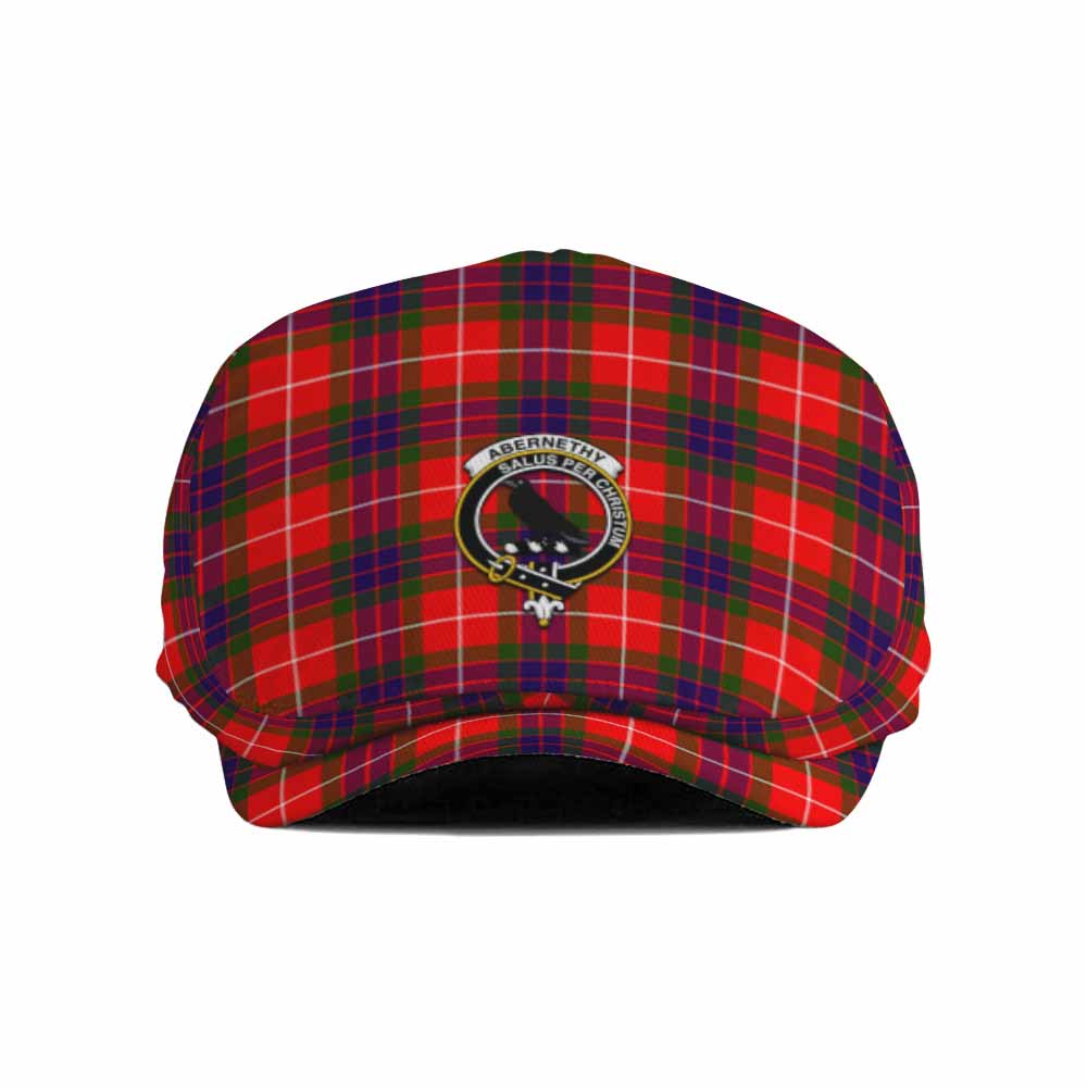 Abernethy Family Crest Tartan Jeff Cap, Tartan Flat Cap