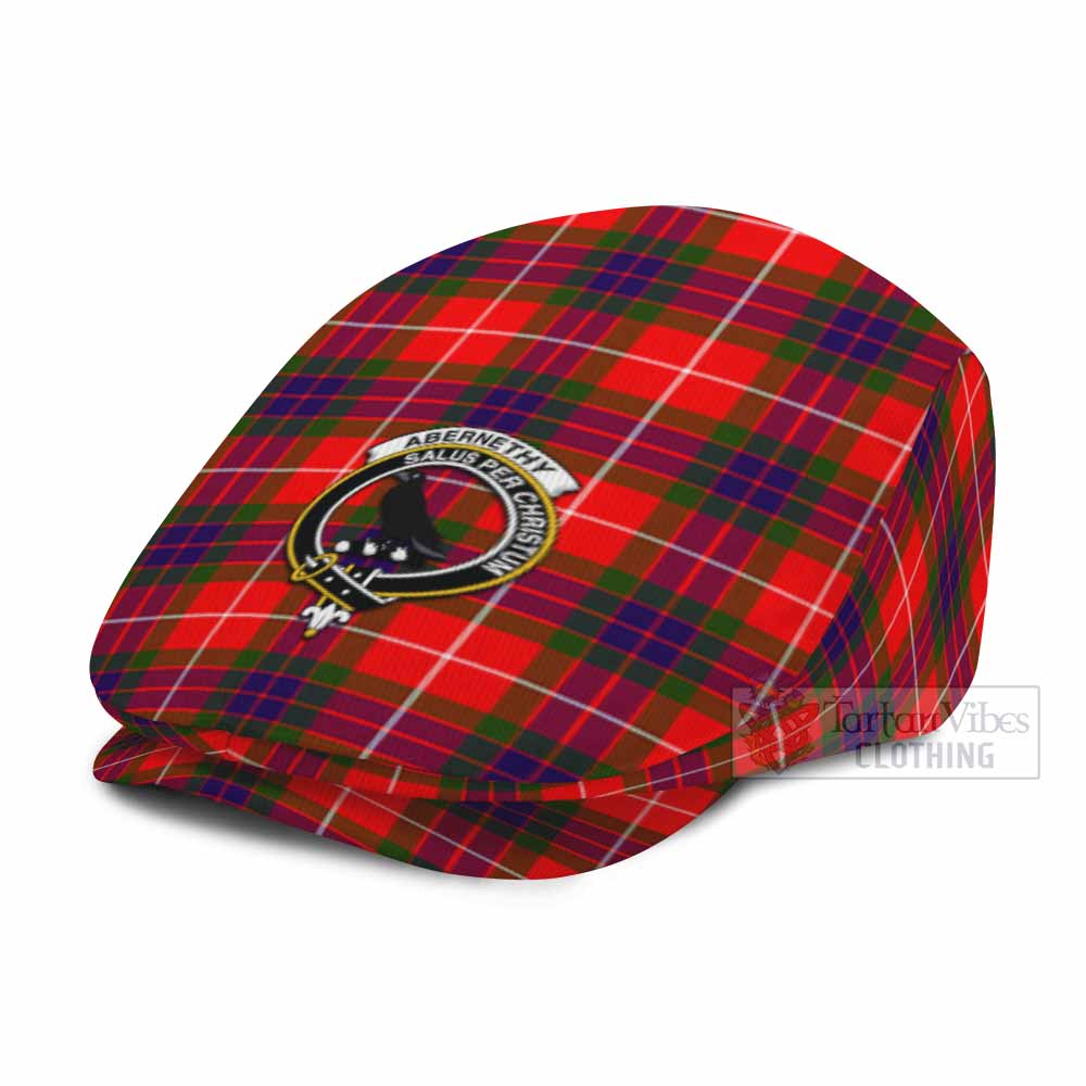 Abernethy Family Crest Tartan Jeff Cap, Tartan Flat Cap