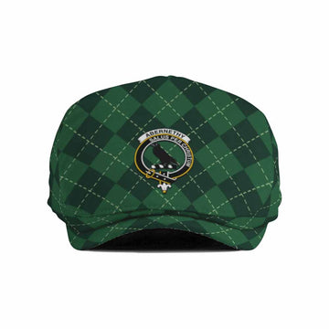 Abernethy Scottish Family Crest Flat Cap Green Argyle Classic Style