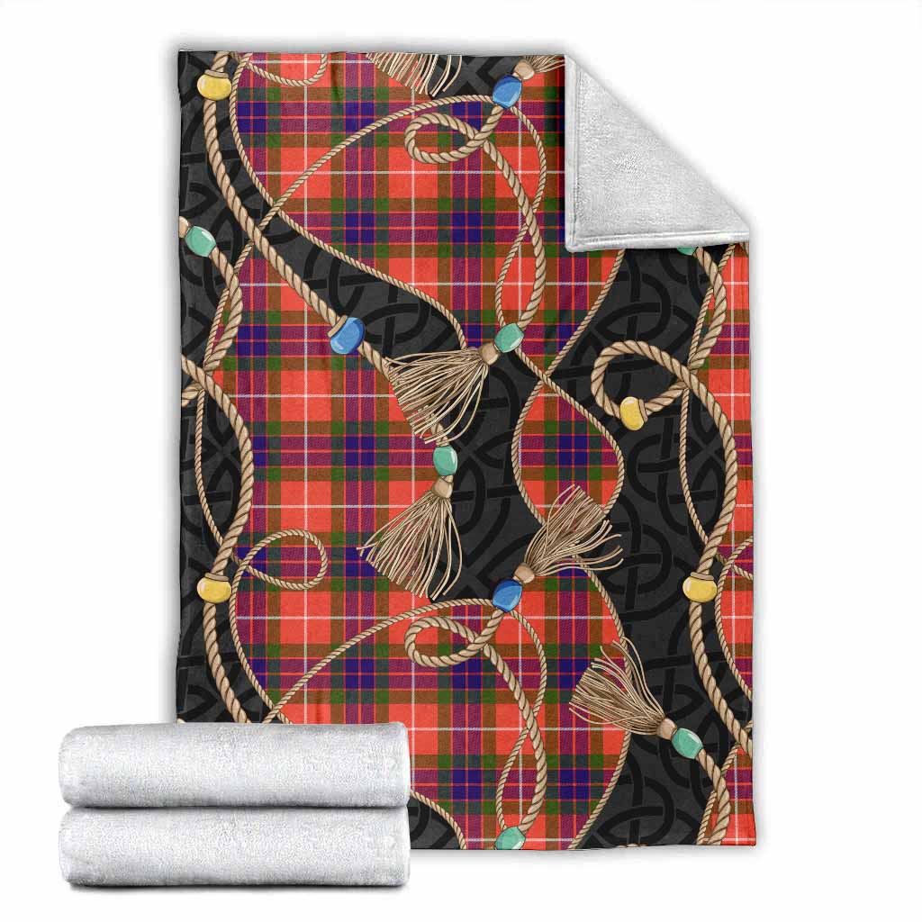 Abernethy Scottish Tartan Twisted Ropes Stylized Blanket X-Large 59 x 79 inches 150 x 200 cm - Tartan Vibes Clothing