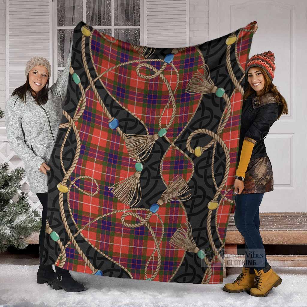 Abernethy Scottish Tartan Twisted Ropes Stylized Blanket - Tartan Vibes Clothing