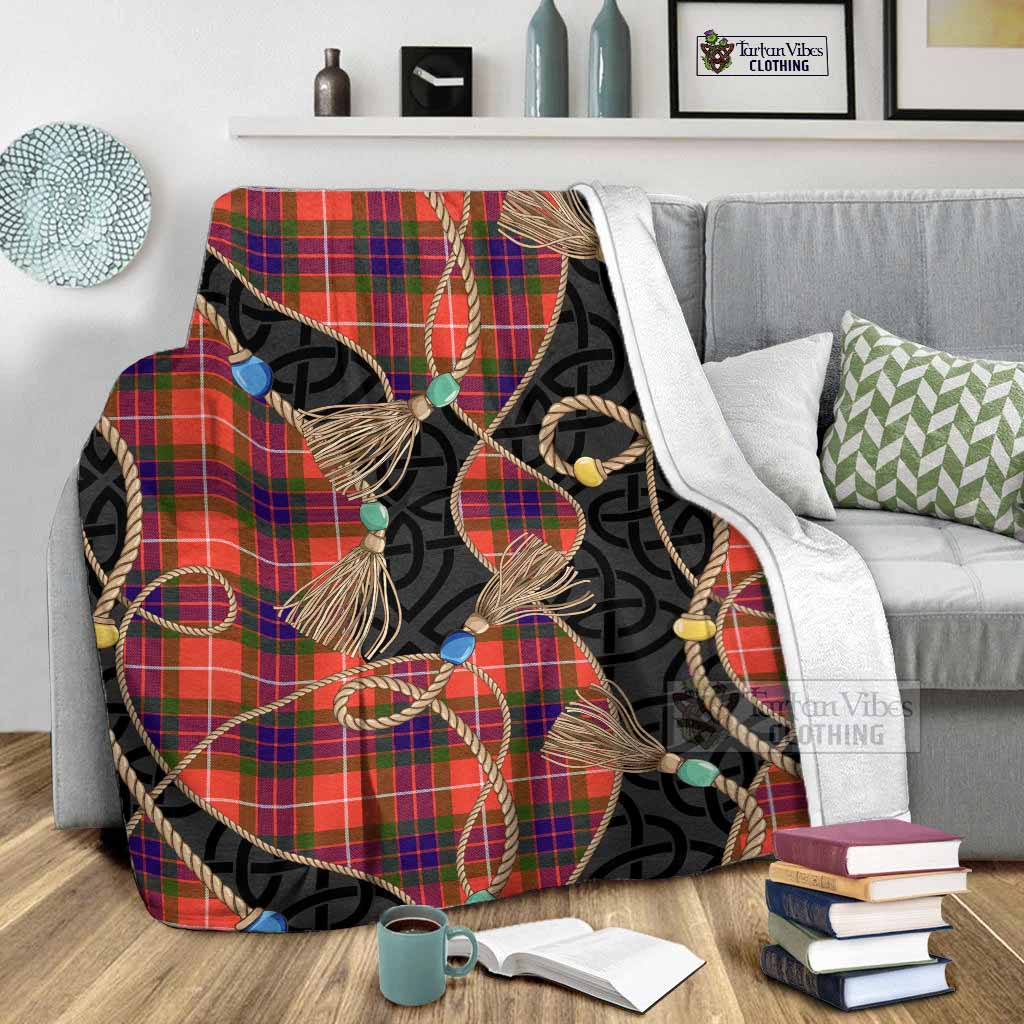 Abernethy Scottish Tartan Twisted Ropes Stylized Blanket - Tartan Vibes Clothing