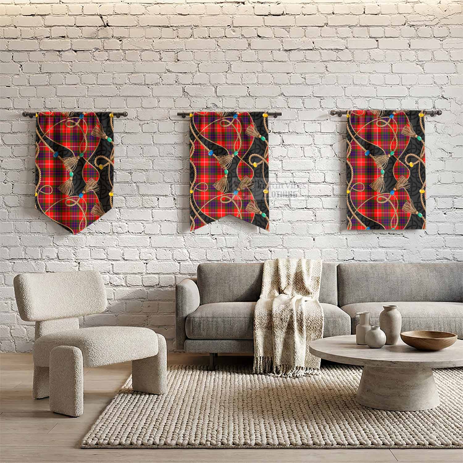 Abernethy Scottish Tartan Twisted Ropes Stylized Gonfalon - Tartan Vibes Clothing