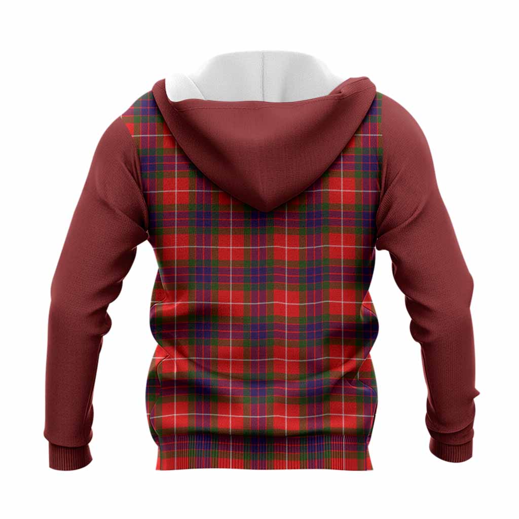 Abernethy Tartan Accent Knitted Hoodie with Family Crest