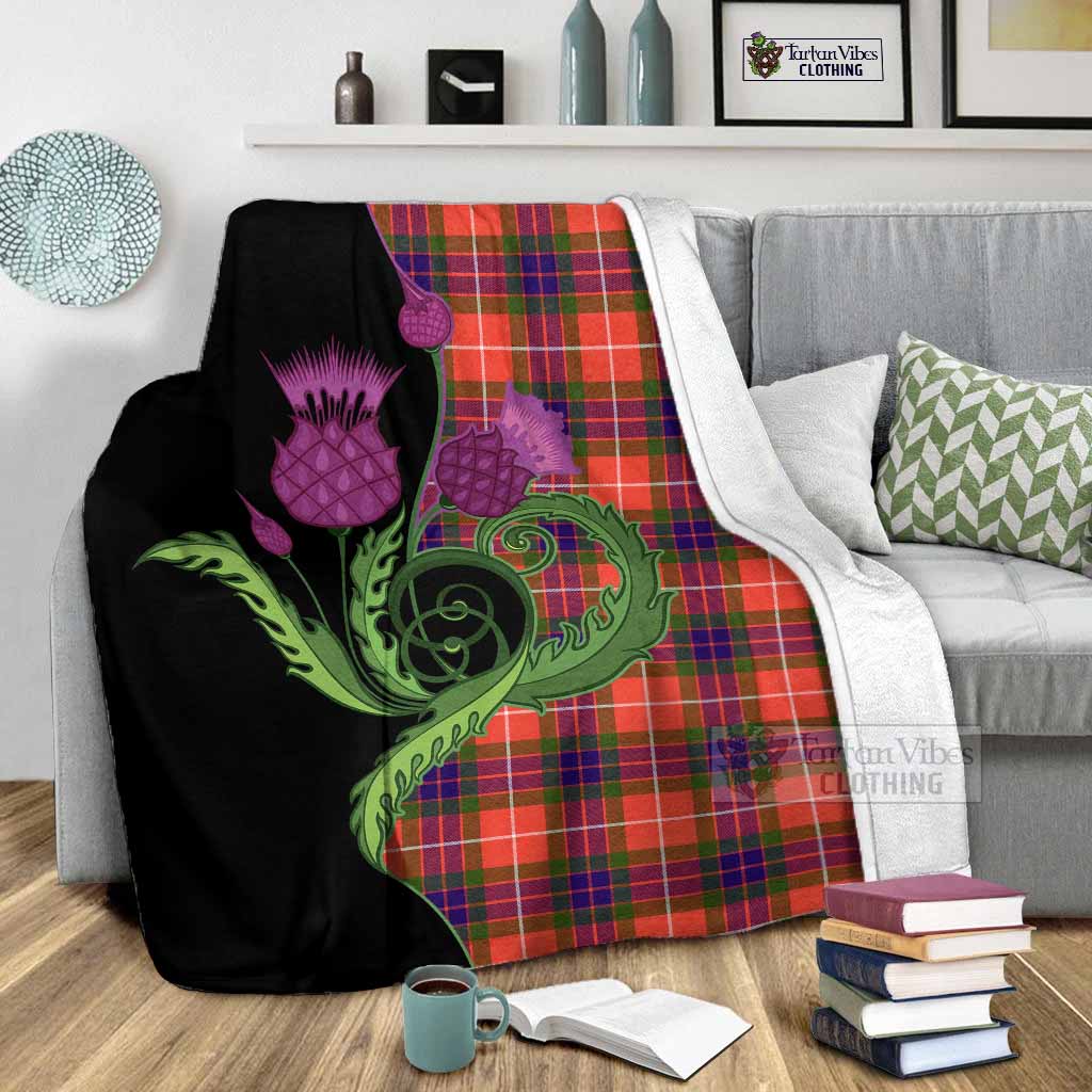 Abernethy Tartan Blanket Traditional Scottish Thistle - Tartan Vibes Clothing