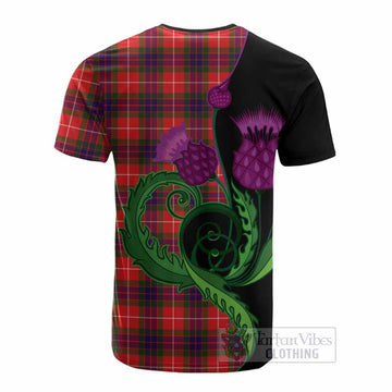 Abernethy Tartan Cotton T-shirt Traditional Scottish Thistle