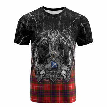 Abernethy Tartan Crest Cotton T-shirt Celtic Odin's Raven Legacy