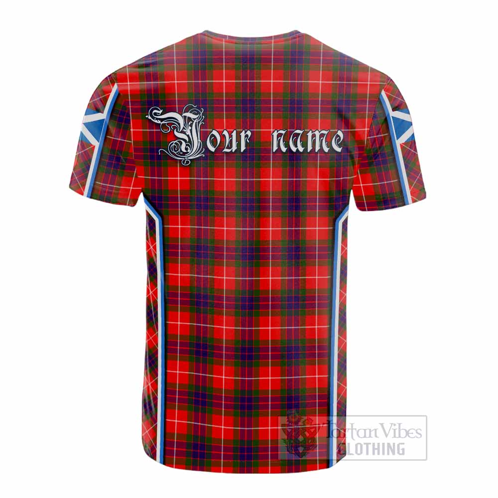 Abernethy Tartan Crest Cotton T-shirt Scotland Coat of Arm Flag Style - Tartan Vibes Clothing