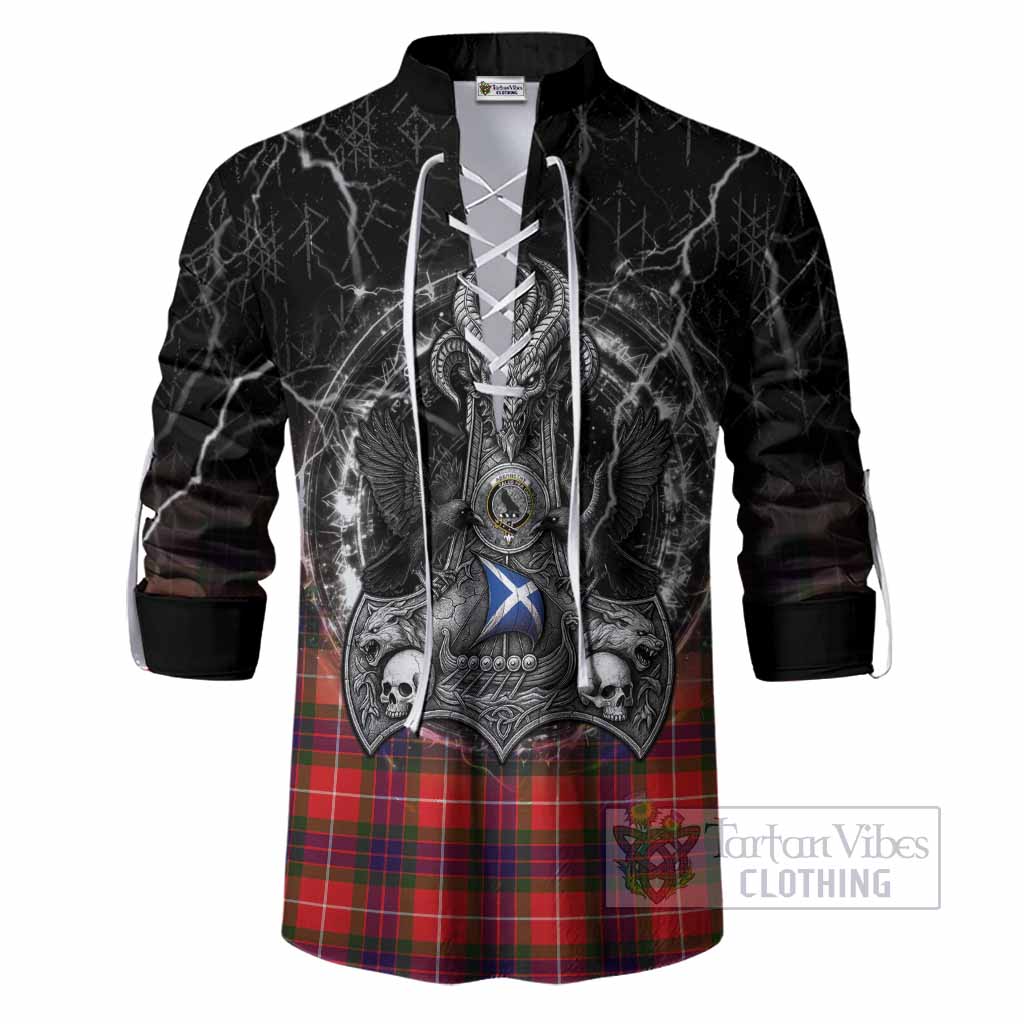 Abernethy Tartan Crest Ghillie Shirt Celtic Odin's Raven Legacy