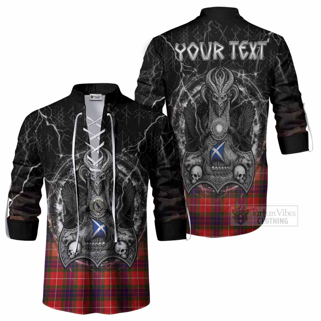 Abernethy Tartan Crest Ghillie Shirt Celtic Odin's Raven Legacy