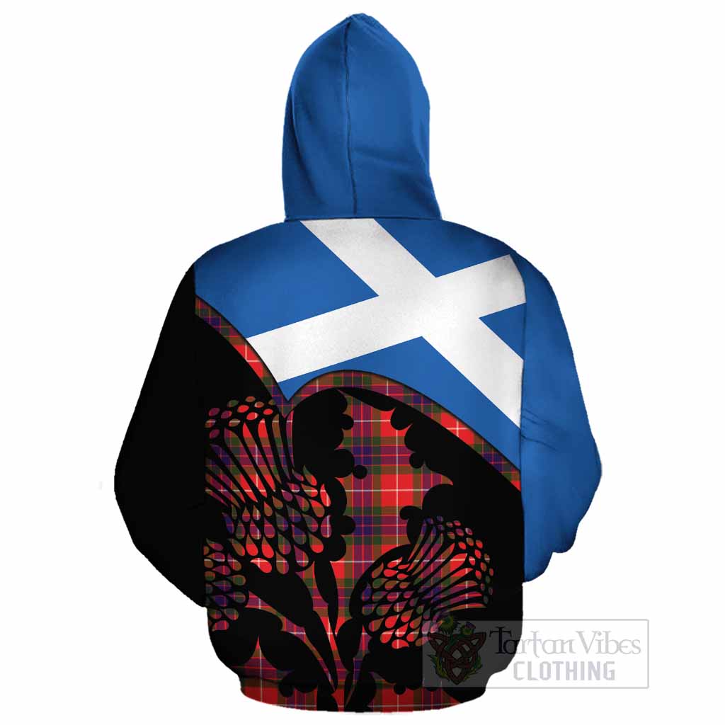 Abernethy Tartan Family Crest Cotton Hoodie Scotland Thistle Floral Flag Style