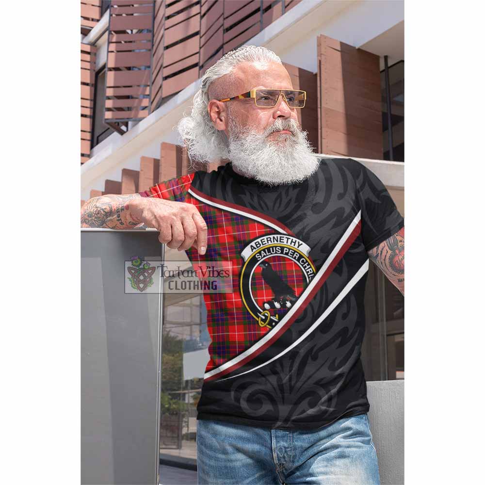 Abernethy Tartan Family Crest Cotton T-shirt Celtic Scottish Thistle Floral - Tartan Vibes Clothing