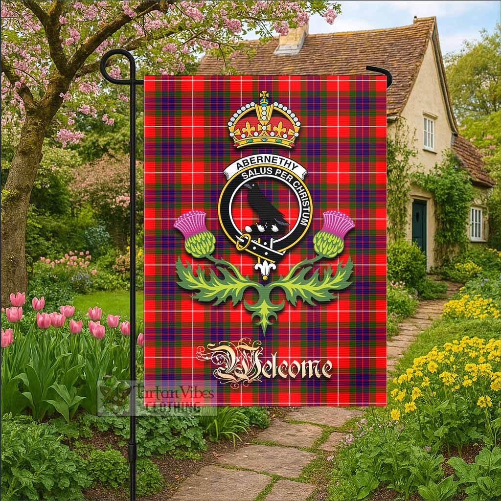 Abernethy Tartan Family Crest Garden Flag Royal Thistle Welcome Style - Tartan Vibes Clothing