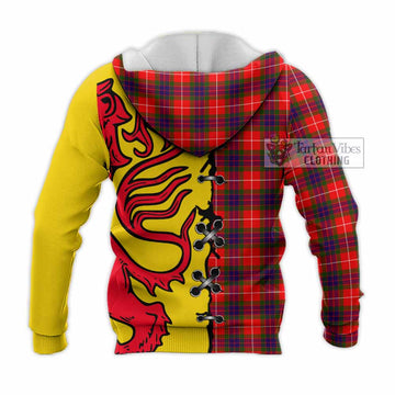Abernethy Tartan Family Crest Knitted Hoodie Lion Rampant Honor - Tartan Vibes Clothing