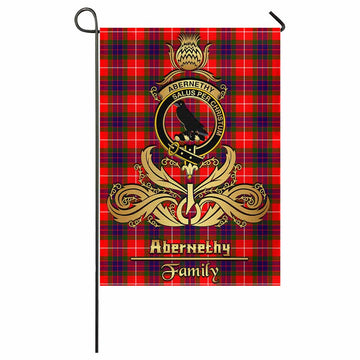 Abernethy Tartan Garden Flag with Highland Thistle Cherish Family Crest Style