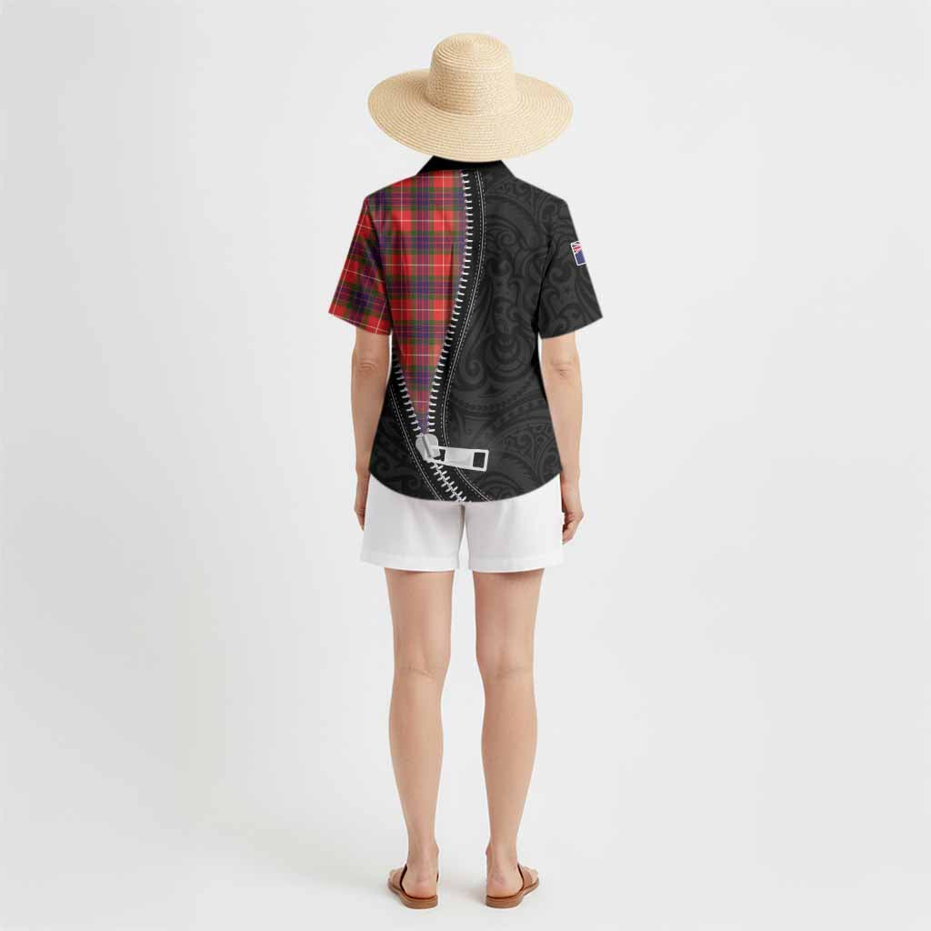 Abernethy Tartan Hawaiian Shirt New Zealand Pattern Unique Zipper Stylized