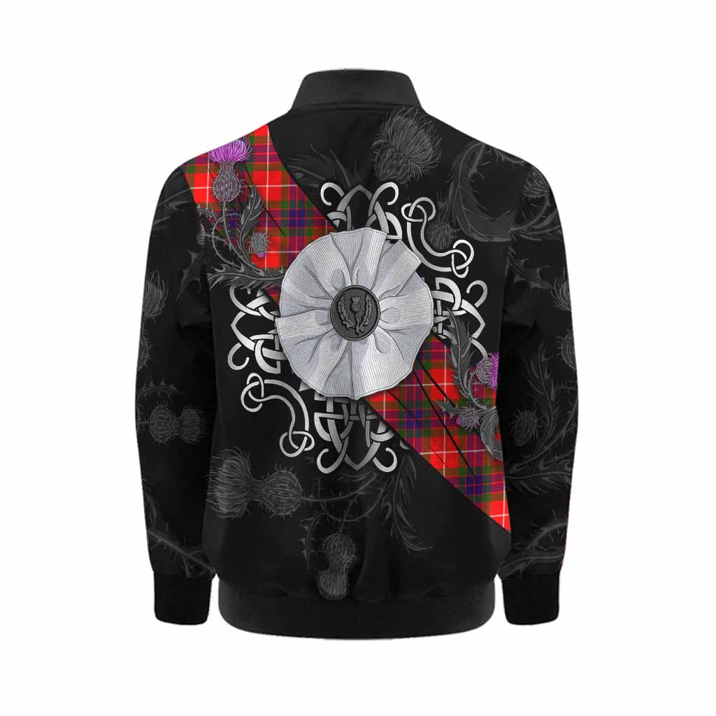 Abernethy Tartan Kid Bomber Jacket Jacobite White Rose Kid - Tartan Vibes Clothing