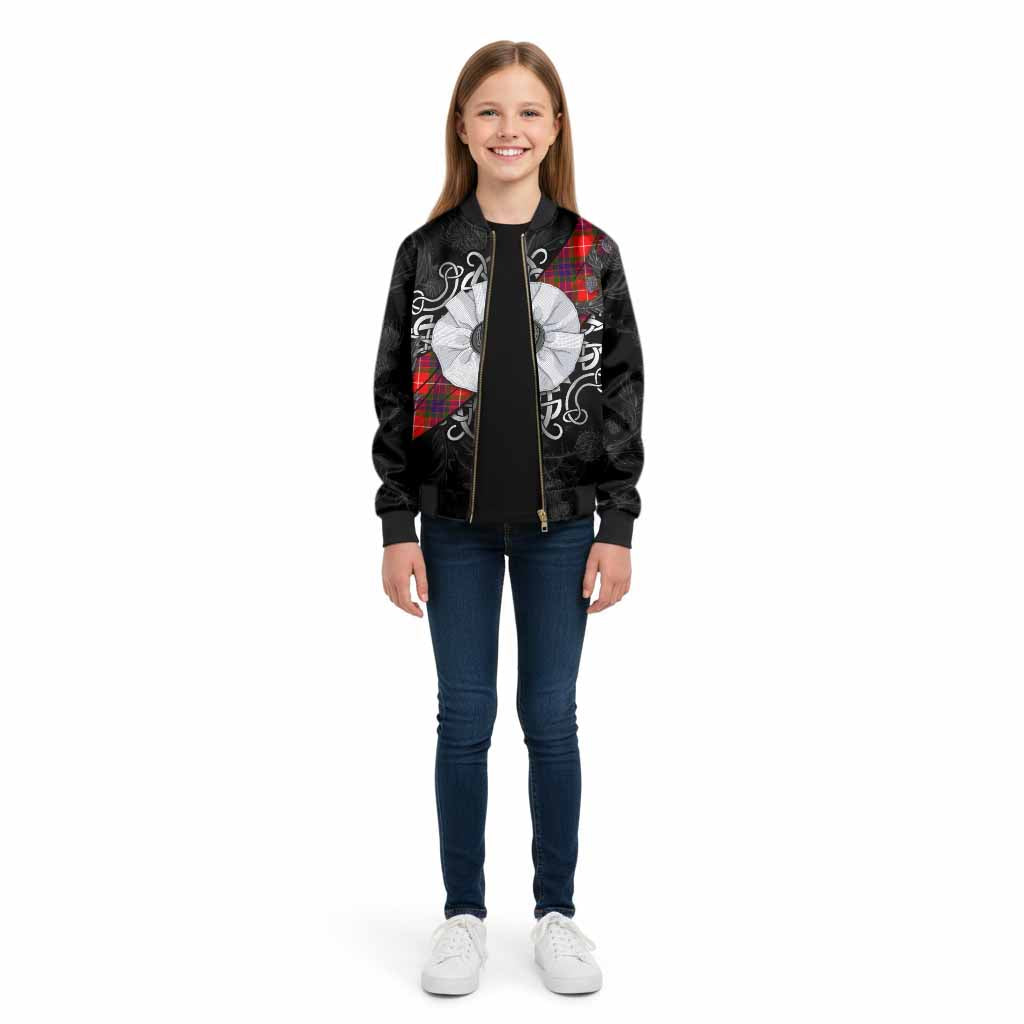 Abernethy Tartan Kid Bomber Jacket Jacobite White Rose - Tartan Vibes Clothing