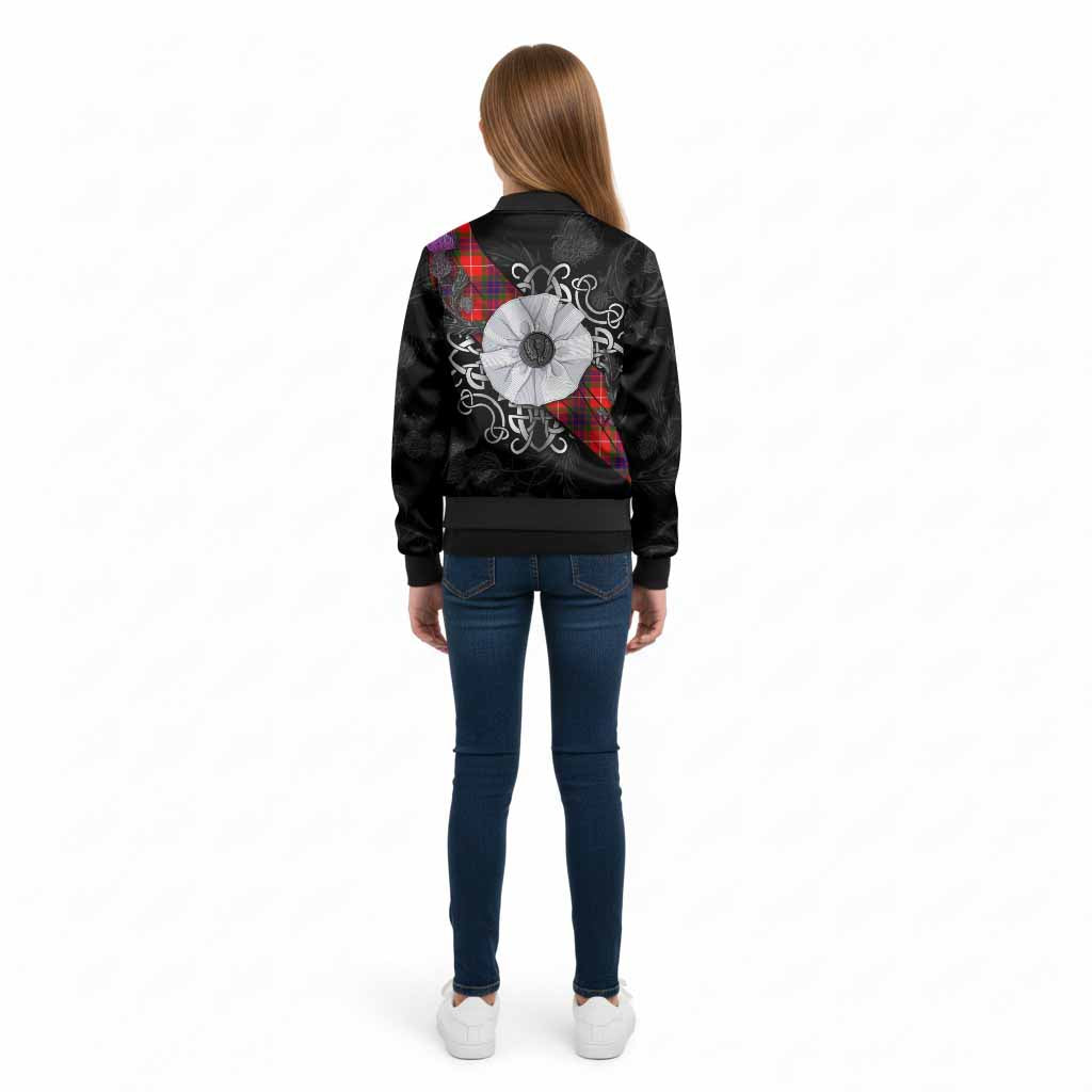 Abernethy Tartan Kid Bomber Jacket Jacobite White Rose - Tartan Vibes Clothing