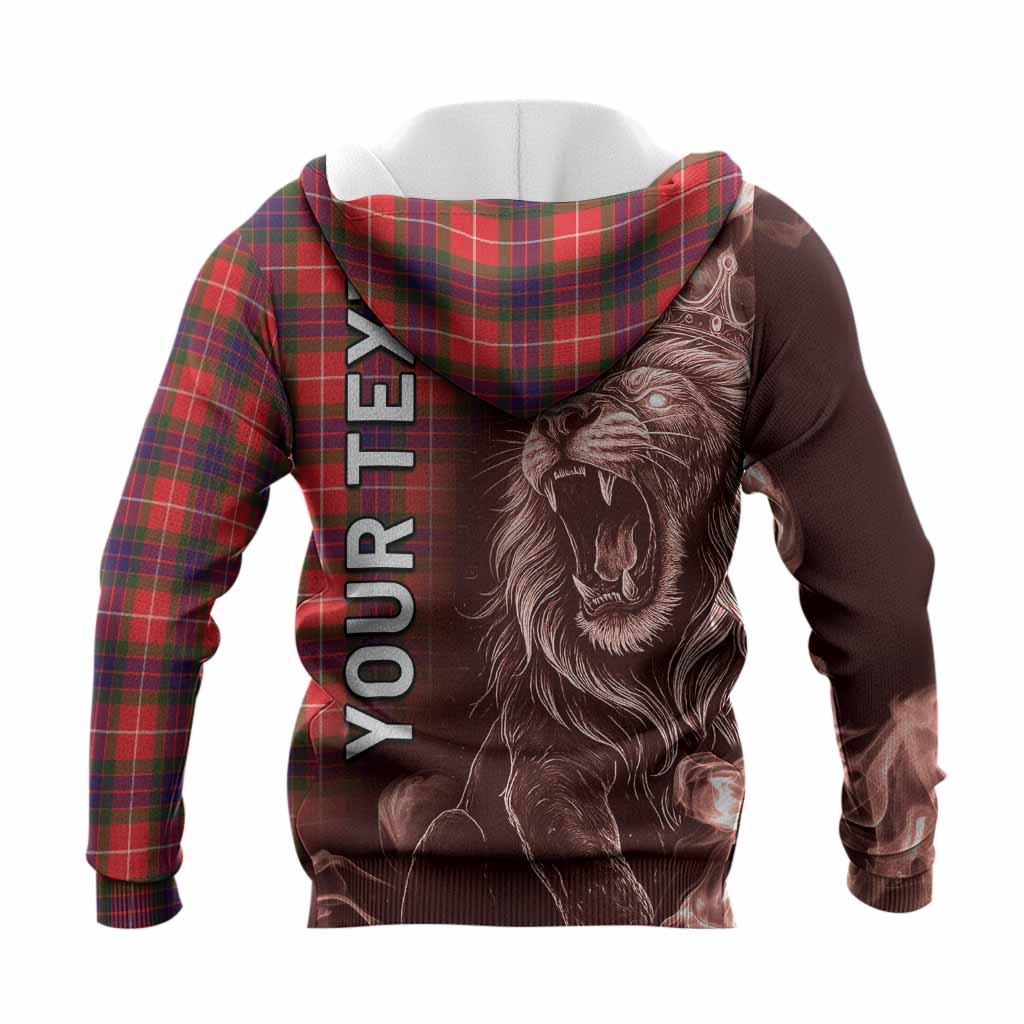 Abernethy Tartan Knitted Hoodie Roaring Lion Heritage