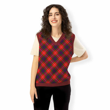 Abernethy Tartan  Knitted V-Neck Vest Cross Style