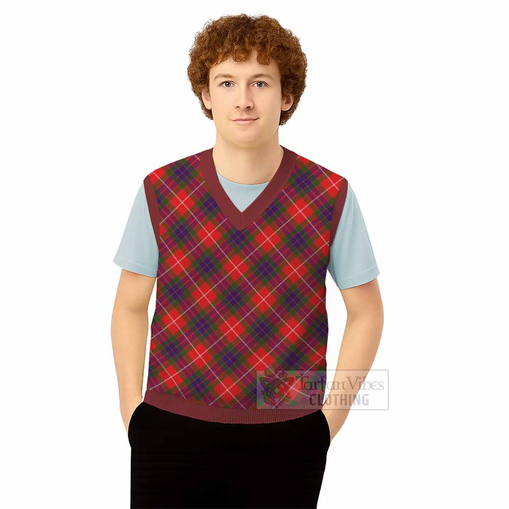 Abernethy Tartan  Knitted V-Neck Vest Cross Style