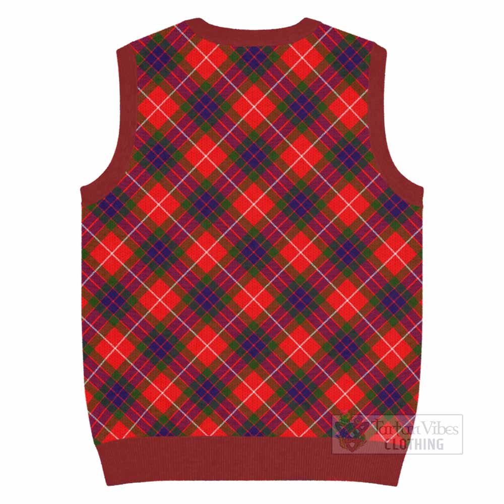 Abernethy Tartan  Knitted V-Neck Vest Cross Style