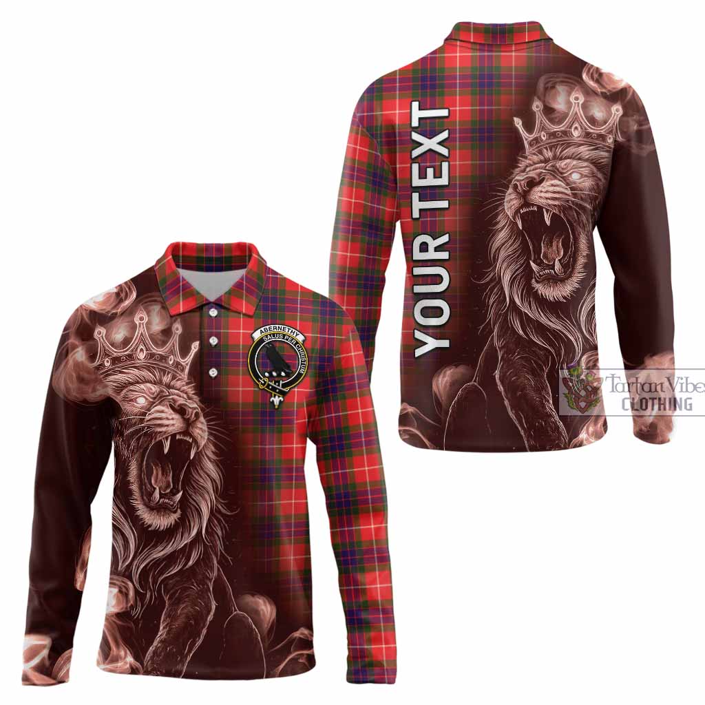 Abernethy Tartan Long Sleeve Polo Shirt Roaring Lion Heritage