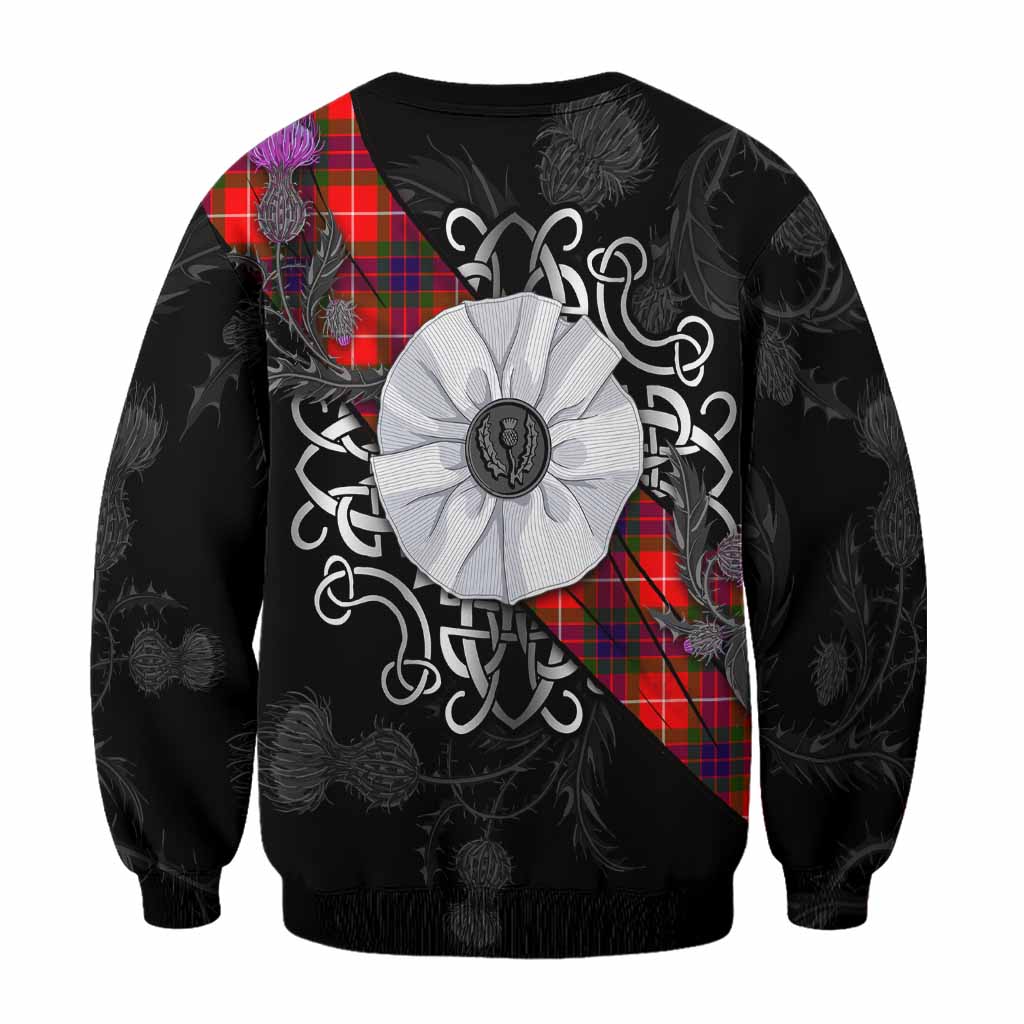 Abernethy Tartan Sweatshirt Jacobite White Rose - Tartan Vibes Clothing