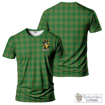 Abraham Irish Clan Tartan T-Shirt with Family Seal