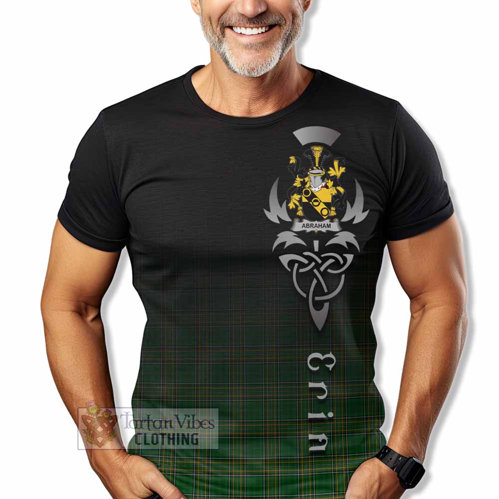 Tartan Vibes Clothing Abraham Irish Clan T-Shirt with Coat of Arms Erin Go Bragh Celtic Inspired