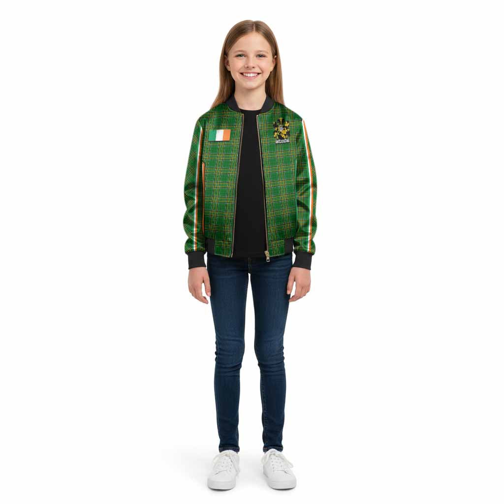 Abraham Irish Clan Coat of Arm Tartan Kid Bomber Jacket Flag Style