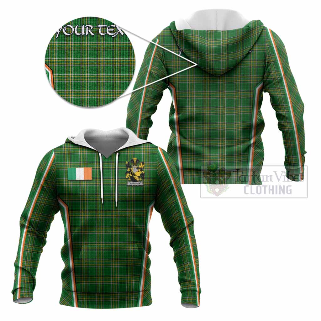 Abraham Irish Clan Coat of Arm Tartan Knitted Hoodie Flag Style