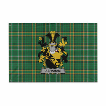 Abraham Irish Clan Tartan House Flag with Coat of Arms
