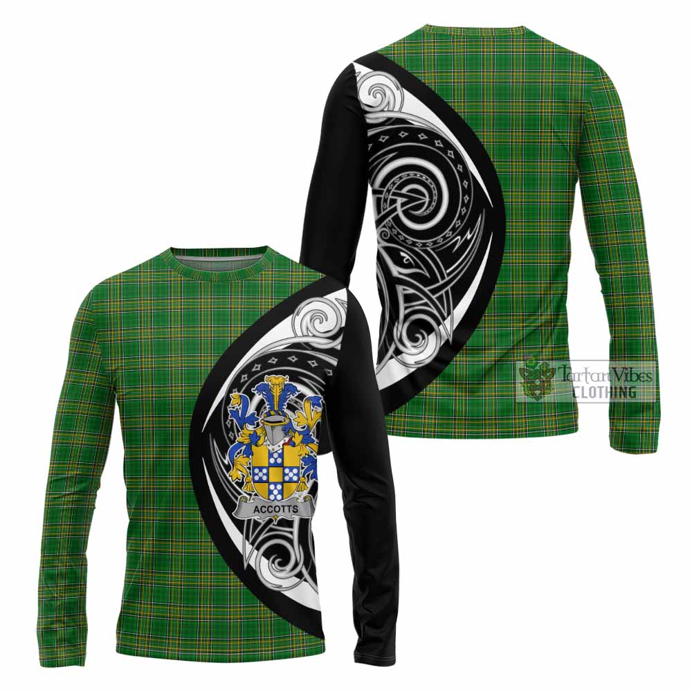 Tartan Vibes Clothing Accotts Irish Clan Long Sleeve T-Shirt Celtic Circle Style