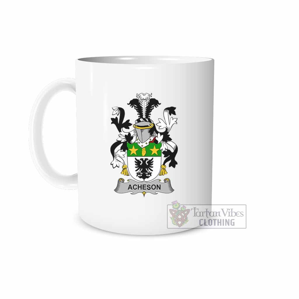Tartan Vibes Clothing Acheson Irish Clan Coat of Arms Ceramic Mug