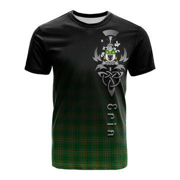 Tartan Vibes Clothing Acheson Irish Clan Cotton T-shirt with Coat of Arms Erin Go Bragh Celtic Inspired